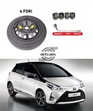 Ruotino di Scorta 15" per Toyota yaris ( 4 fori) con chiave e 4 dadi toyota