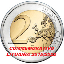LITUANIA  2 EURO COMMEMORATIVO 2015-2024 TUTTI FDC BU UNC FROM ROLLS