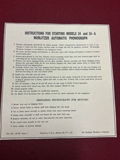 JUKEBOX WURLITZER 24 24A