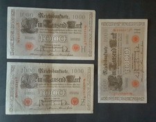 LOTTO DI 3 BANCONOTE 1000