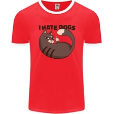 Odio cani maglietta ringer - cani,