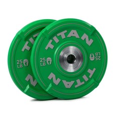 Titan Fitness 25 LB EZ-Grip Piastre di Pesi Olimpiche in Uretano, Coppia Verde