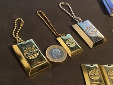 keyring gold and silver bars