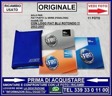 MANUALE USO E MANUTENZIONE + CUSTODIA solo FIAT PUNTO 3 188 logo fiat BLU 03-07