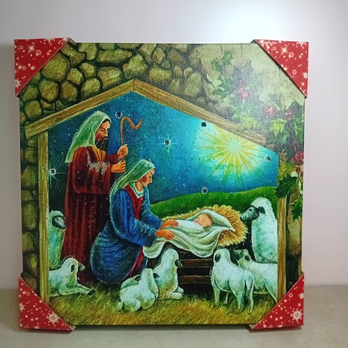 Quadro natività luminoso led - quadro,