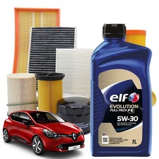 KIT TAGLIANDO RENAULT CLIO IV (BH_) 1.5 DCI 55KW 75CV DAL 12 + ELF FE 5W30