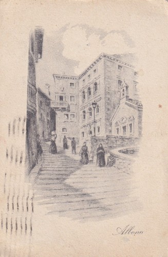 Cartolina albona opera per - albona,