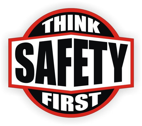 Adesivo think safety first - safety,