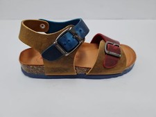 Bionatura Sandali Bambini in Pelle Crazy Horse Con Fibbie  - CH01 (Bluette/Vinac