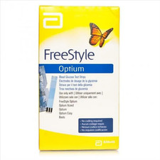 STRISCE MISURAZIONE GLICEMIA FREESTYLE OPTIUM TEST STRIPS 25PEZZI