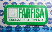 ADESIVO STICKER VINTAGE AUTOCOLLANT AUFKLEBER FARFISA MUSICAL INSTRUMENTS GREEN