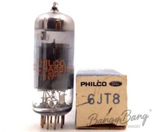 Philco 6JT8 Triodo Pentodo Tensione Video Amplificatore TV Audio Valvola Tubo Aspirazione - B