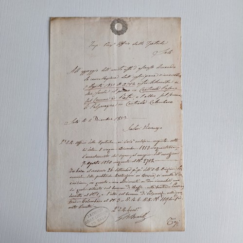 1853 scrittura manoscritta - scrittura, su