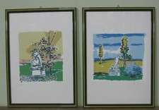 ORFEO TAMBURI N 2 SERIGRAFIE STAMPE ACQUARELLATE FIRMATE STATUE GIARDINI