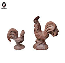 Gallo in terracotta da esterno statua statuina arredo giardino animali fattoria