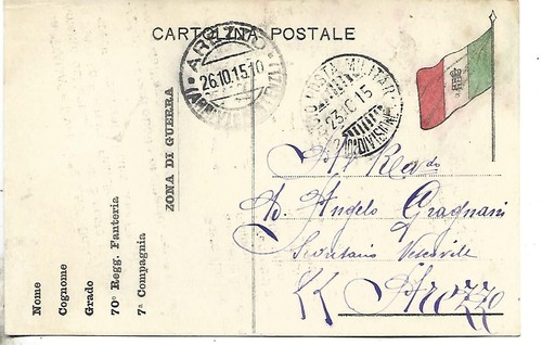 1915 ww1 divisione - p.m.10,