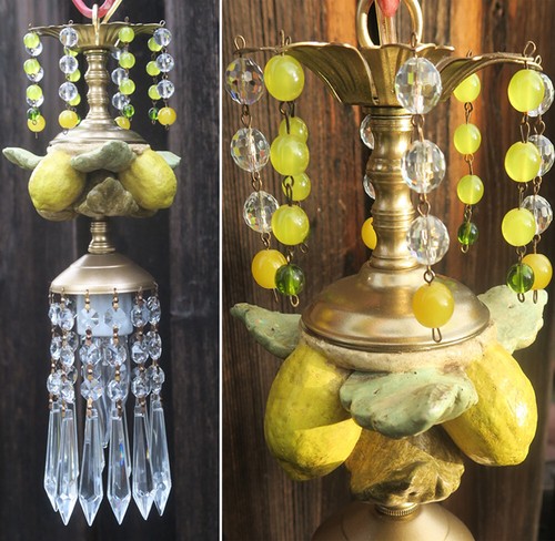 Chandelier swag vintage lamp - vintage,