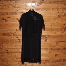 Abito NO BRAND tg. 48 Usato (SA1749) Nero Donna Vintage in Seta