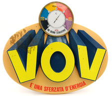 VOV PEZZIOL - TERMOMETRO DA MURO PUBBLICITARIO - INSEGNA VINTAGE 60's