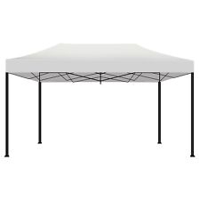 Gazebo 3x4,5m Pieghevole Imperm. Richiudibile Fisarmonica Fiera mercato Bianco