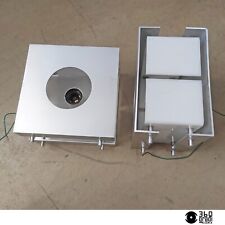 Due lampade da parete in alluminio e perplex radical design Italy 1970s