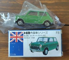 Vintage TOMICA Blue Box F8 BLMC Mini Cooper S MK-III 1/50 Tomy Made in Japan F/S