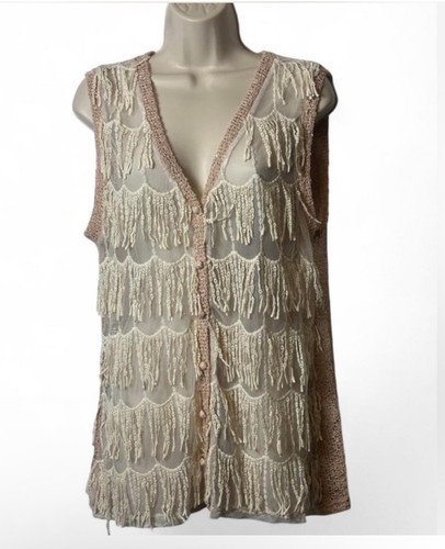 Top senza maniche - , frange