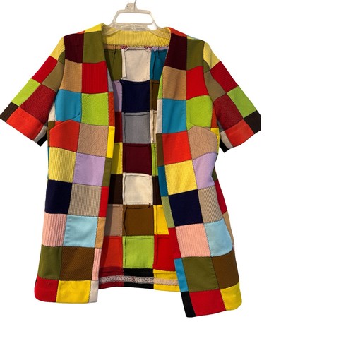 Giacca patchwork vintage fatta