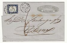 1862 Regno d'Italia - 20 c. effigie su piego di lettera per Roma annullo Livorno