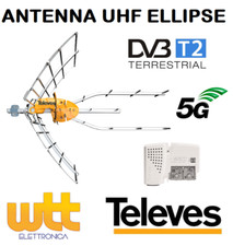 Televes Antenna Amplificata UHF Guadagno Automatico Boss Tech e T-Force