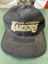 Cappello snapback vintage LA Lakers HTF Starter nero e oro 100% lana berretto NBA