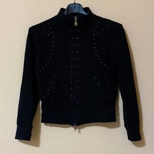 Felpa Zip Giacca Borchie Oro Nero Casual Sportivo Streetwear Made in Italy