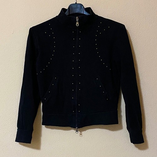 Felpa zip giacca borchie - zip,