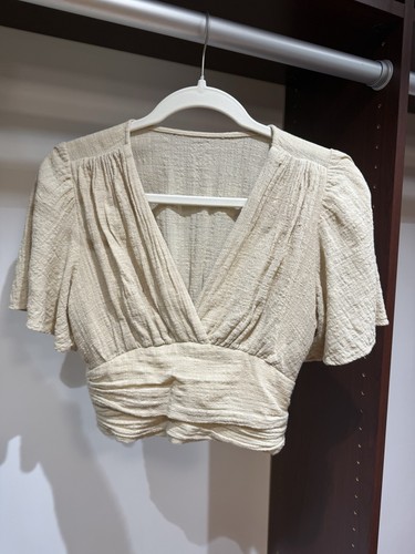 Crop top zara cotone - crop,