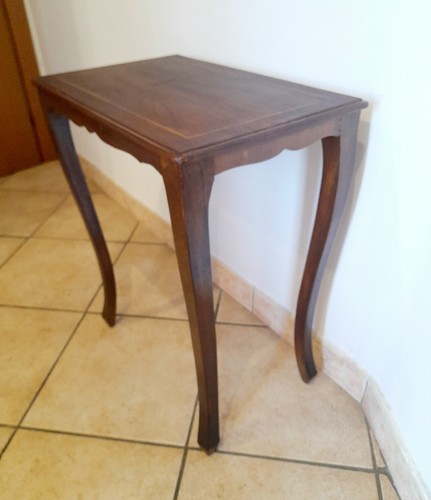 Tavolino legno con intarsio - tavolino,