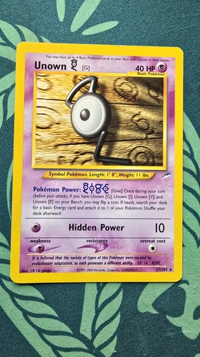 Pokemon tcg unown - tcg, [g]