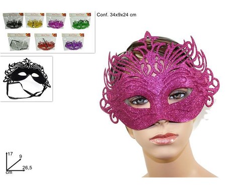 Maschera veneziana glitterata - veneziana,