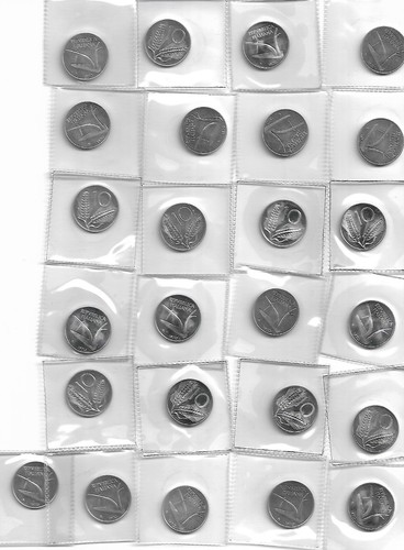 Lotto pezzi lire 1970 - 25, 10