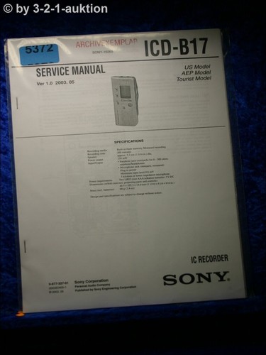 Manuale servizio sony icd - di,