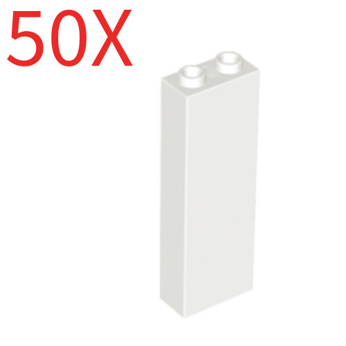 Lego 2454 bianco x50 - bianco, colonna