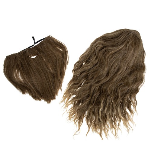 Parrucca barba cosplay ricci - parrucca,