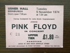 1974 PINK FLOYD TICKET FOR