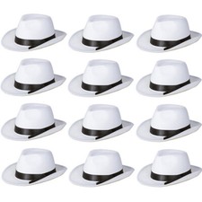 10 X Cappello Gangster Bianco