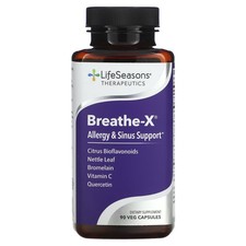2 X LifeSeasons, Breathe-X, Supporto Allergie e Sinusali, 90 Capsule Vegetariane
