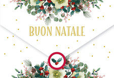 Biglietto Auguri Natale Italiano Formato 16 X 11 Portasoldi Regalo Natalizio 96-