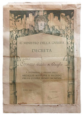 DIPLOMA WWI REGIO ESERCITO -