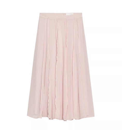 Gonna midi semi velata rosa - semi-velata,