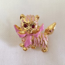 Spilla Shih Tzu Maltese New Dog Oro Rosa Yorkshire Terrier Pet BR1168 Regalo