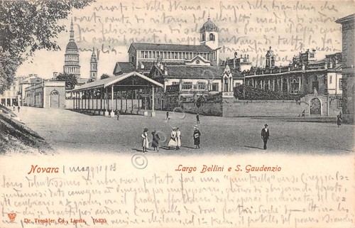 Cartolina novara largo bellini - novara,