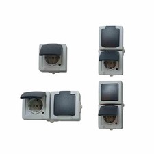 Kopp SB NAUTIC Presa di corrente, 1f, Grigio, Opaco, da incasso, con tocco rialzato...